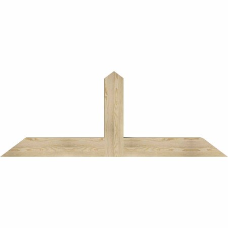 Ekena Millwork Portland Rough Sawn Timber Gable Bracket, Douglas Fir, 72"W x 27"H x 6"D x 6"F, 9/12 Pitch GBW072X27X0606POR00RDF